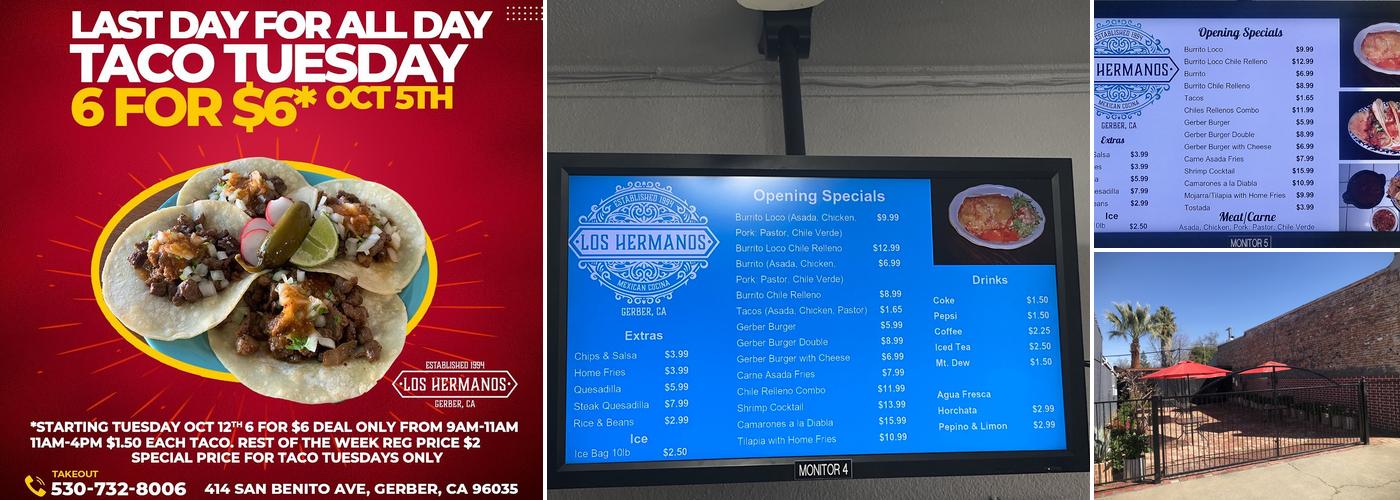 Los Hermanos Mexican Cocina Menu