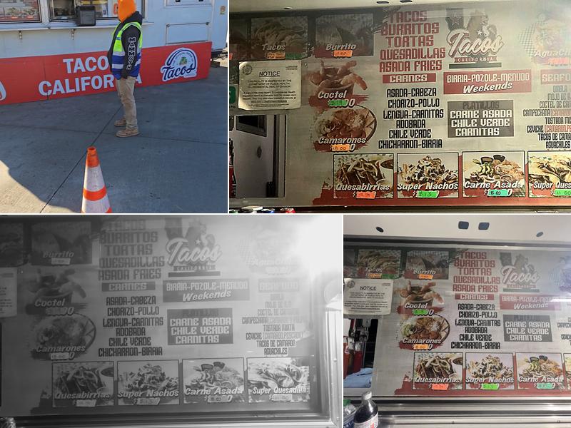 Tacos California Menu