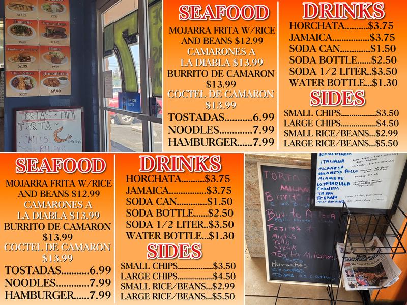 Torta Azteca Menu