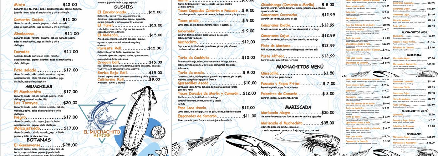 El Muchachito Alegre Menu