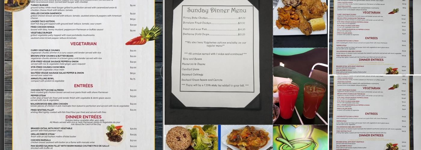 Amna's Restaurant Menu