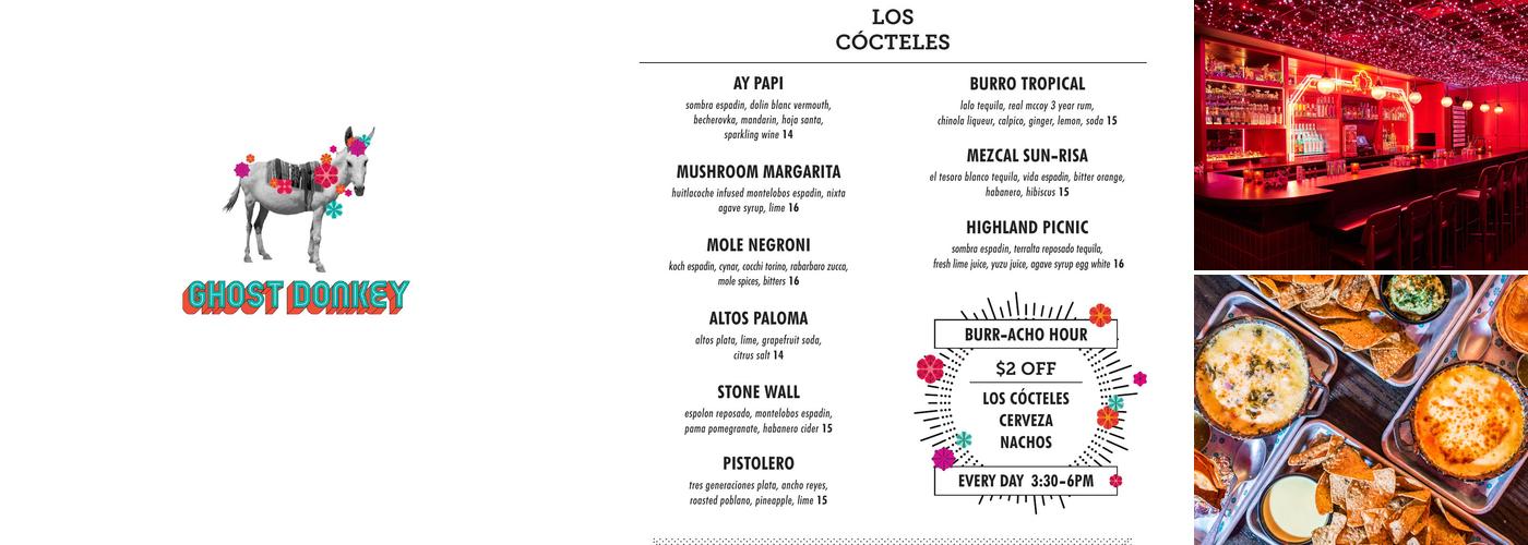 Ghost Donkey – Denver Menu