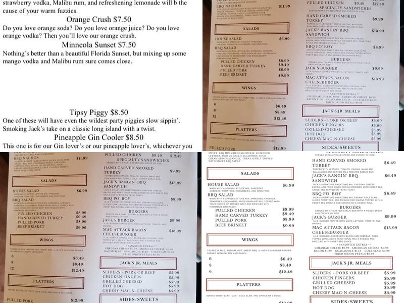 Smokin' Jack's Bar-B-Q Menu