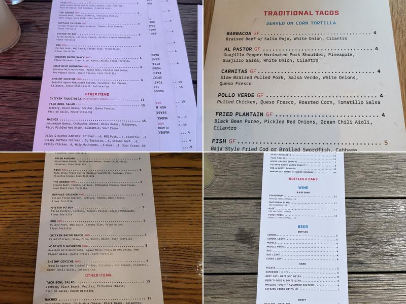 Taquerio Menu