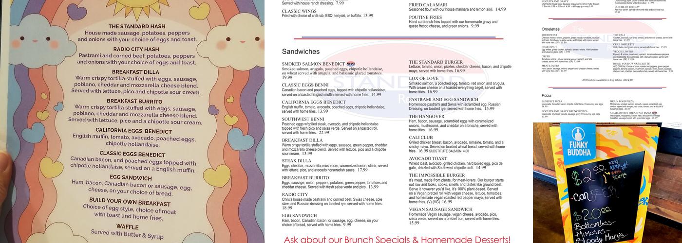 The Standard at Page Field Commons Menu