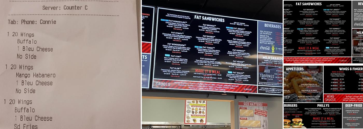 Fat Shack Menu
