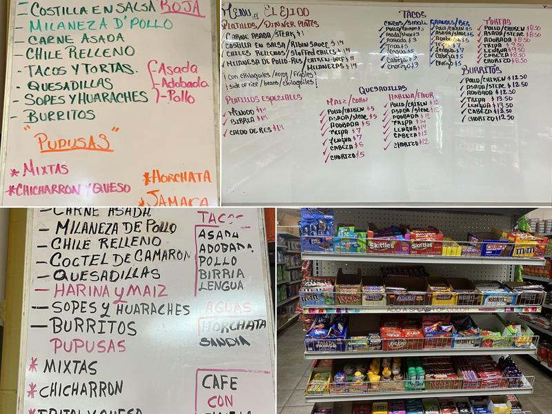 Tienda y Carniceria El ejido Menu