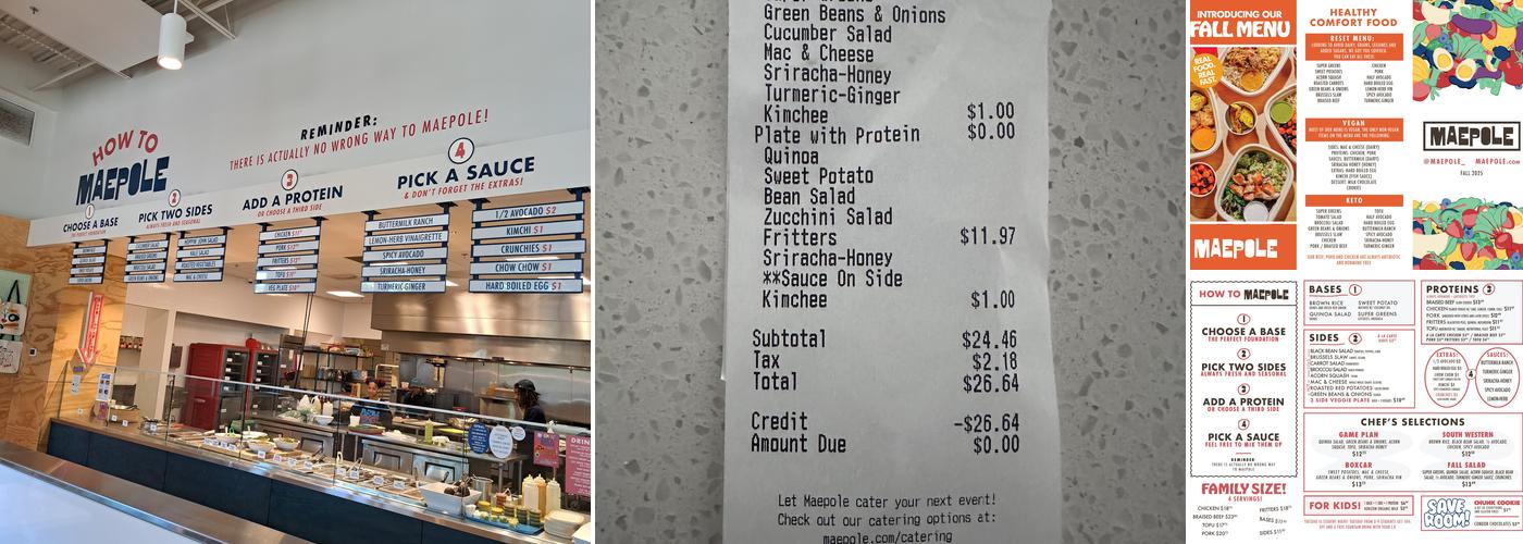 Maepole Menu