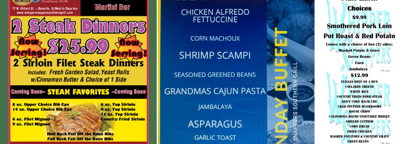 Whipper Snapper's Southern Grill Menu