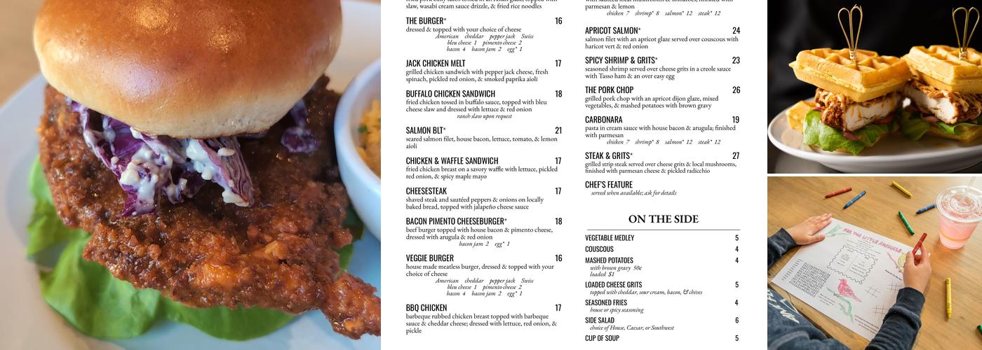 Copper House Fare + Libations Menu