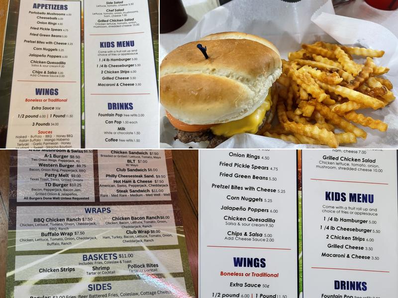TD's Sports Bar & Grille LLC Menu