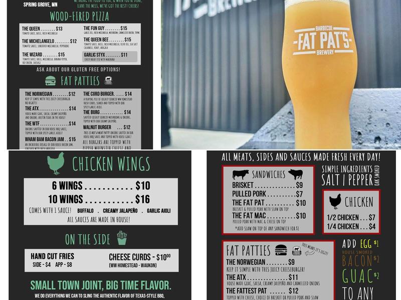 Fat Pat's Brewery Menu