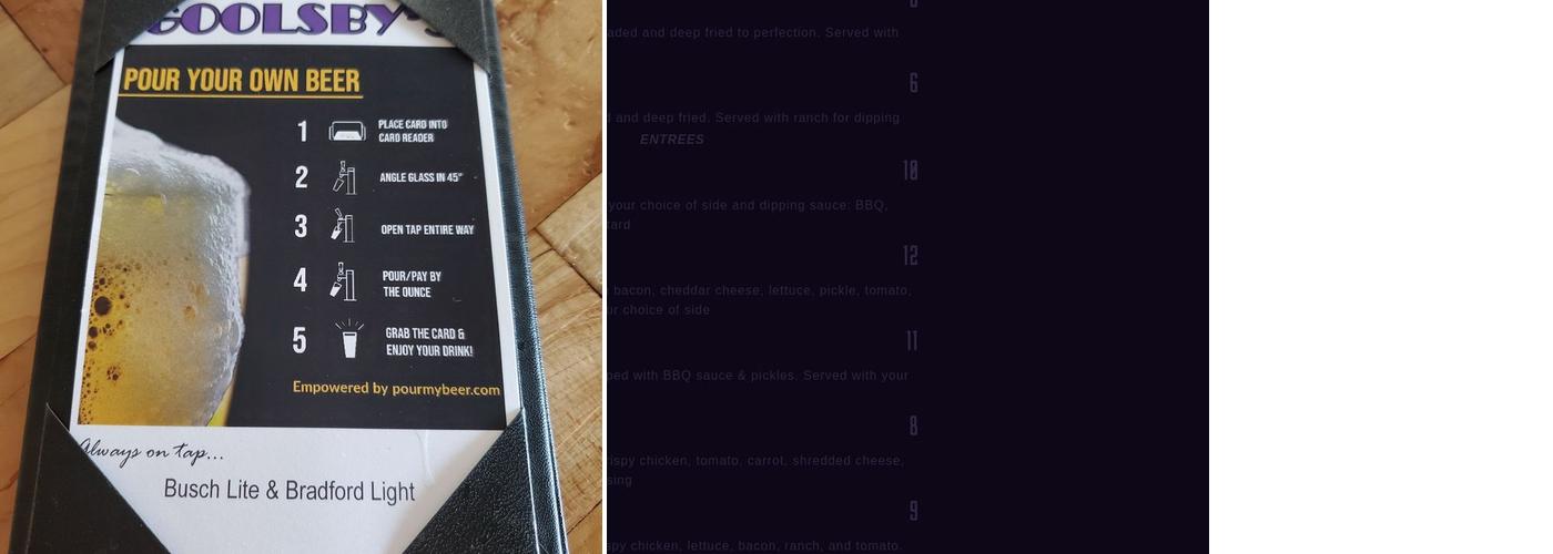 GOOLSBY’S Menu