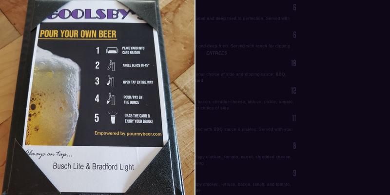 GOOLSBY’S Menu