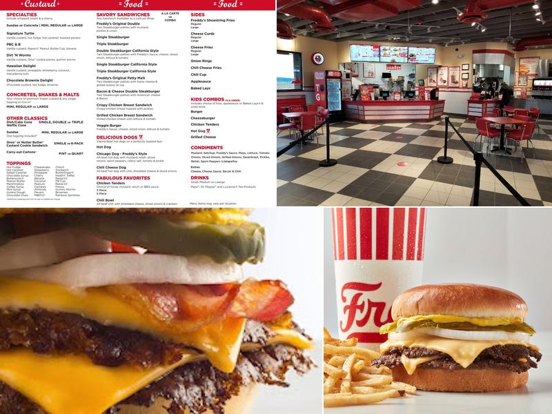 Freddy's Frozen Custard & Steakburgers Menu