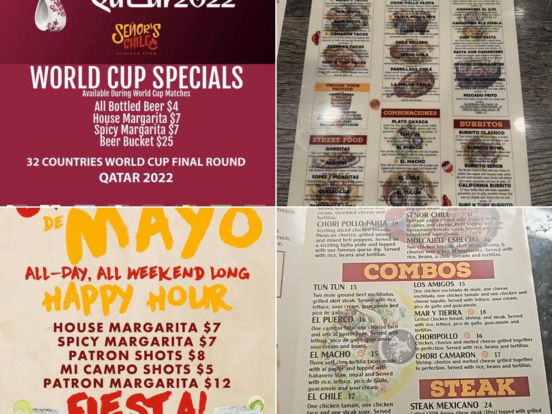 Señor’s Chile Cantina Menu