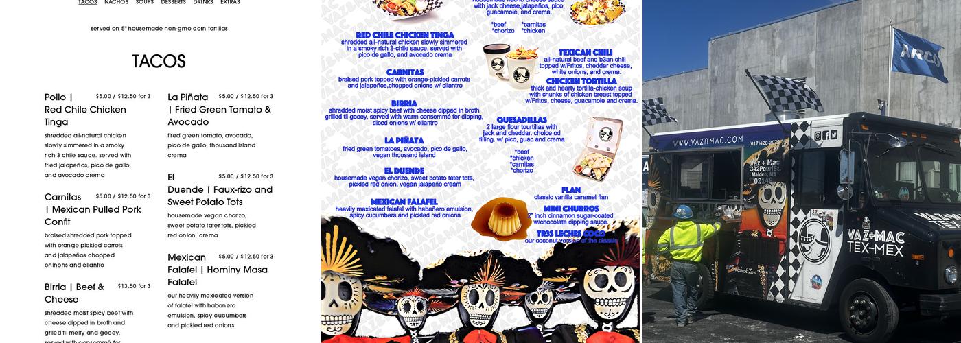 Vaz & Mac Tex-Mex Menu