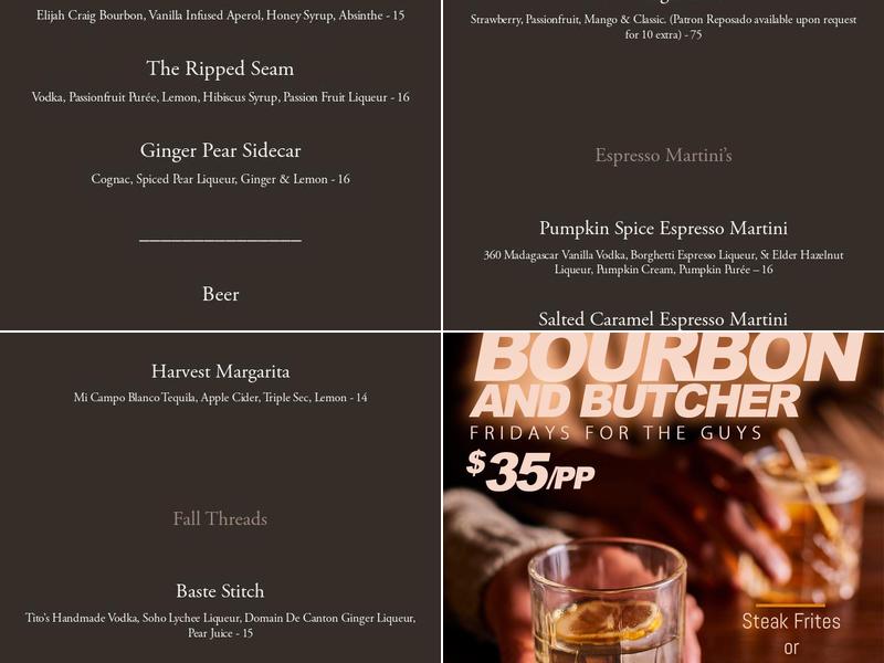 Needle and Thread Menu