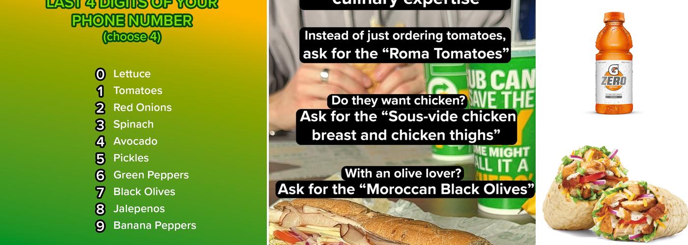 Subway Menu