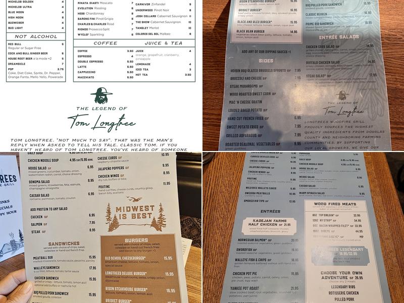 Longtrees Woodfire Grill Menu