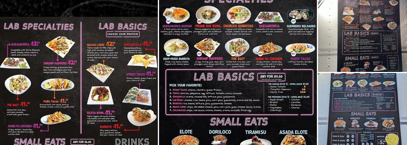 Taco Lab Menu
