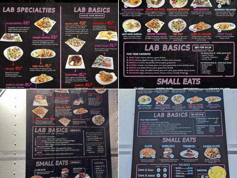 Taco Lab Menu