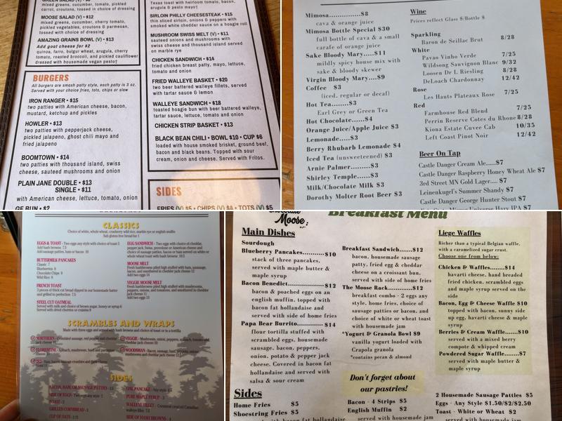 The Chocolate Moose Menu