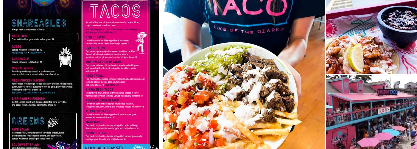 Neon Taco Menu