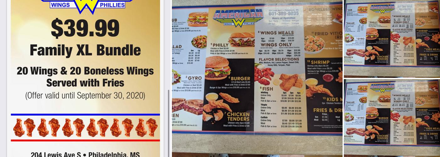 American Wings Menu