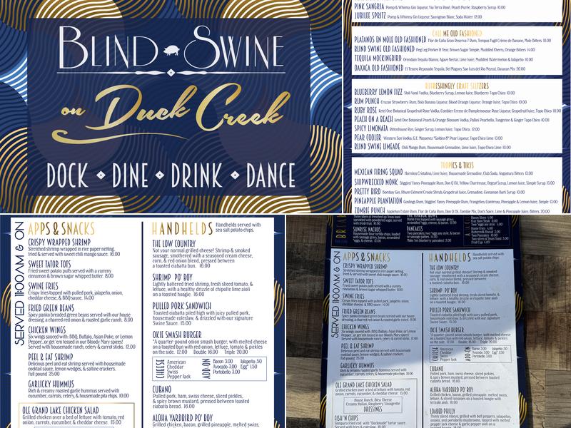 Blind Swine on Duck Creek Menu