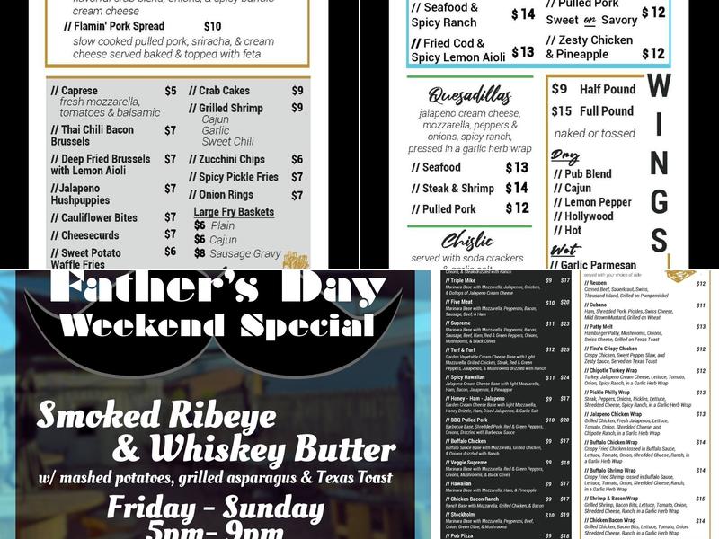 Springfield Pub Menu