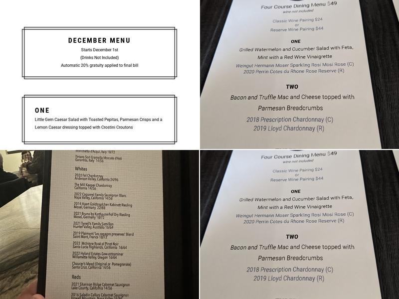 Fourk Kitchen Menu