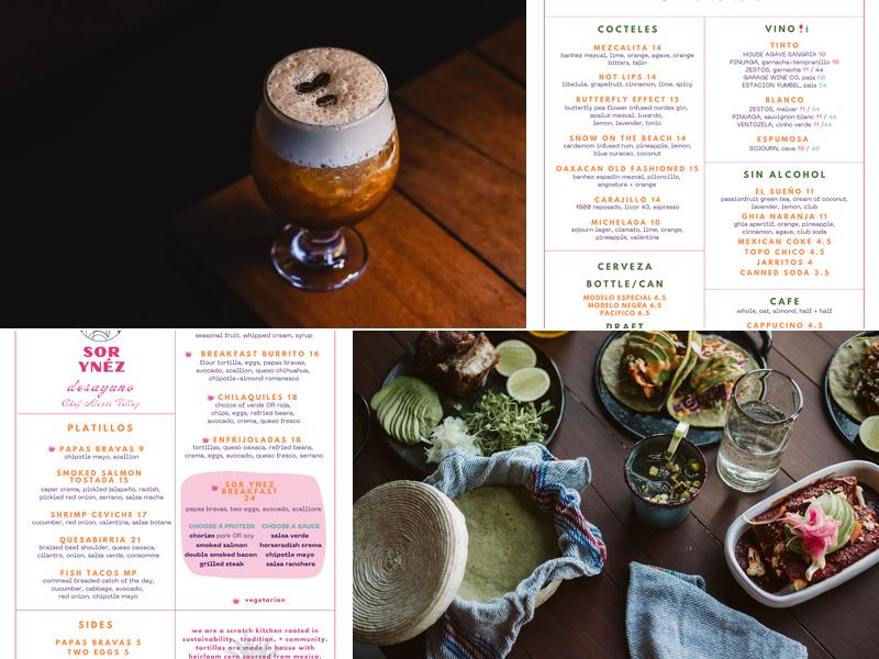 Sor Ynez Menu