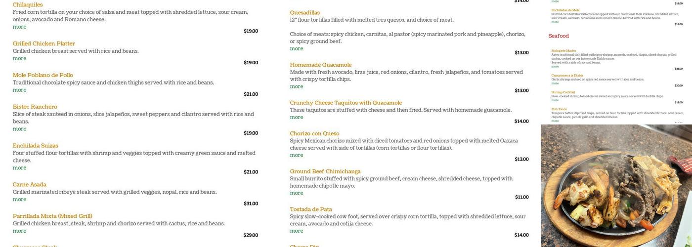 las leyendas MORRIS PLAINS Menu