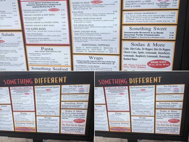 Something Different Grill-Clovis 2 Menu