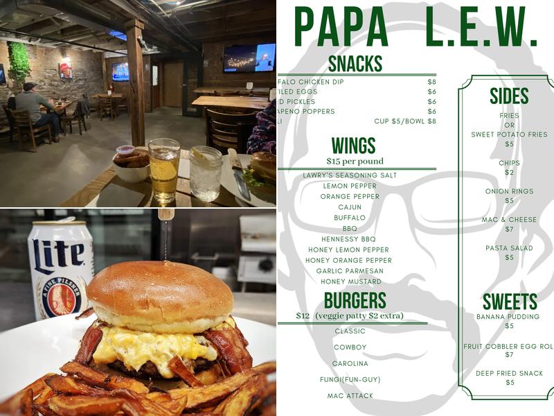 Papa L.E.W. Menu