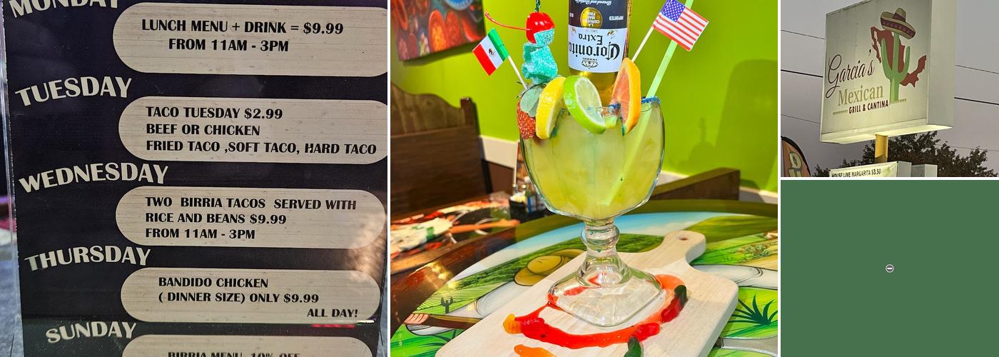 Garcias Mexican Grill and Cantina Menu