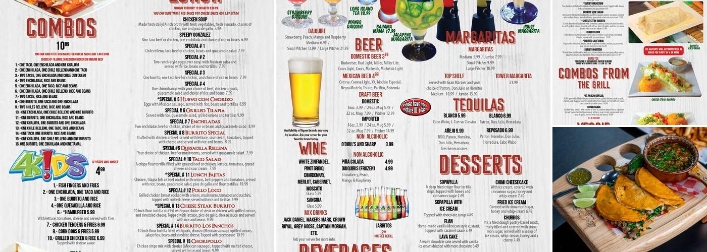 Marisqueria Cinco de Mayo Menu