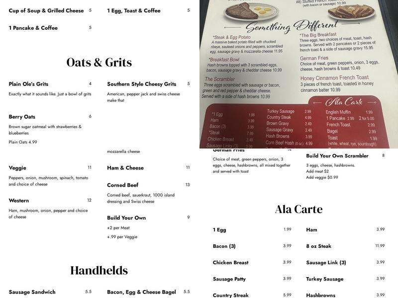 Cracked Egg Cafe Menu