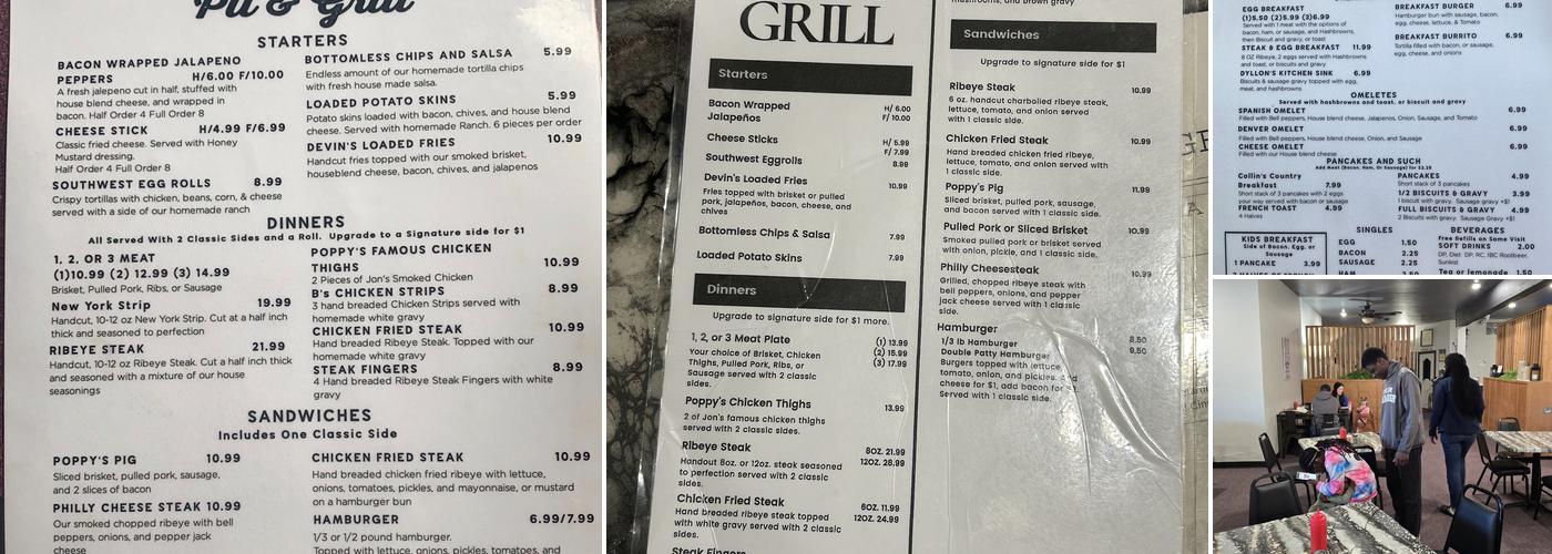 Poppy’s Pit & Grill Menu