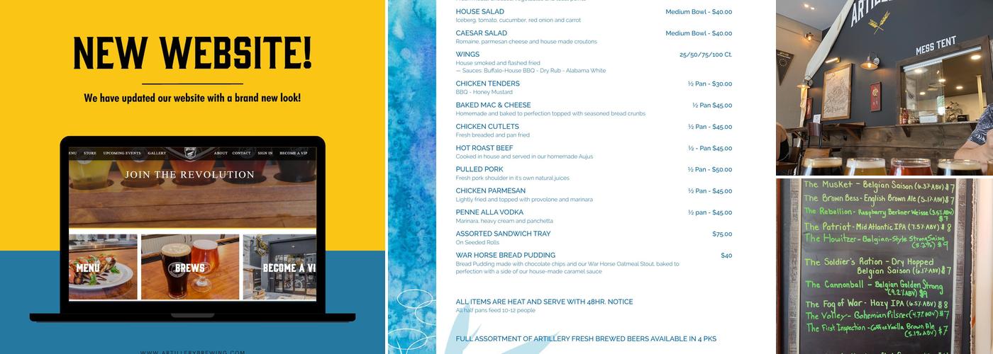 Artillery Brewing - West Chester (The Barracks Taproom) Menu
