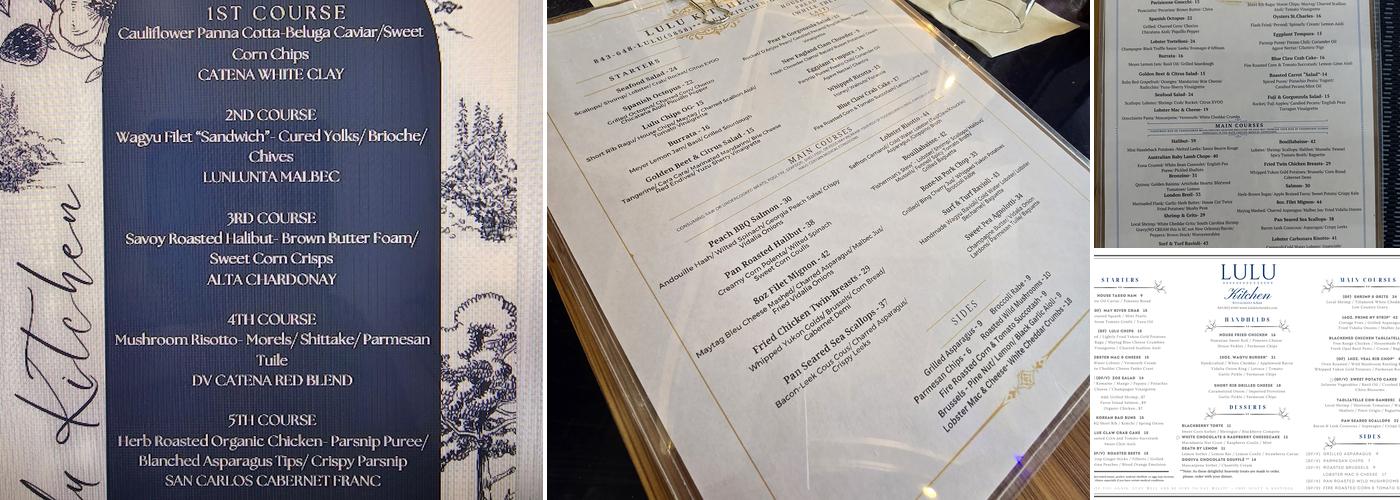 Lulu Kitchen Menu