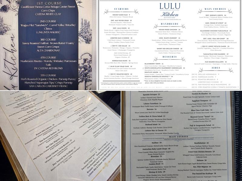 Lulu Kitchen Menu