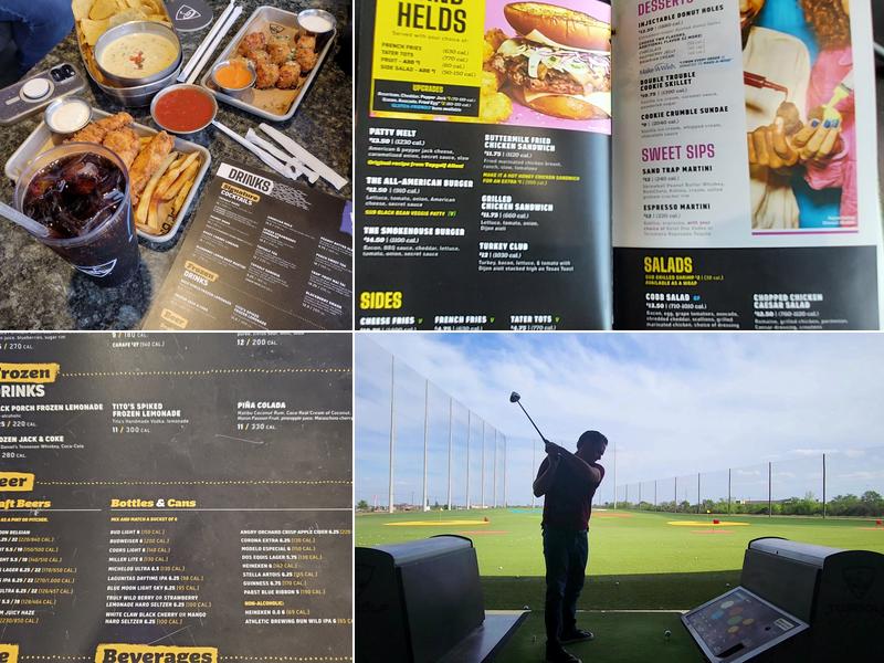 Topgolf Menu