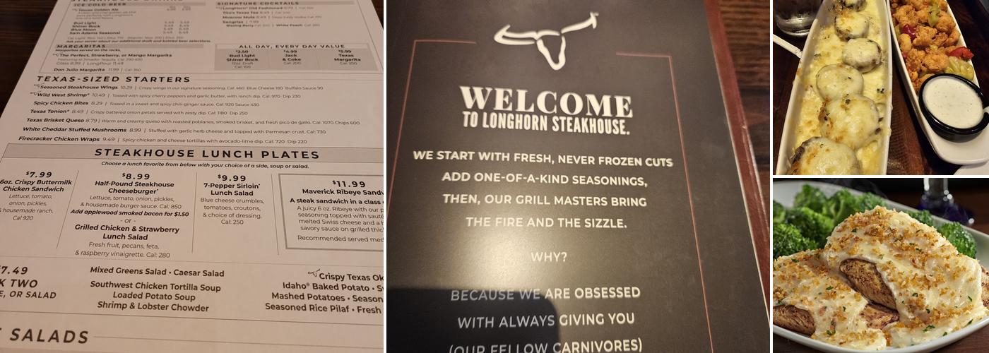 LongHorn Steakhouse Menu