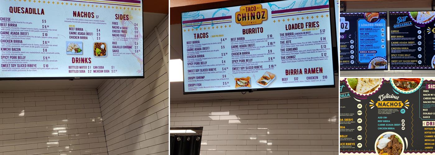 Taco Chinoz Menu