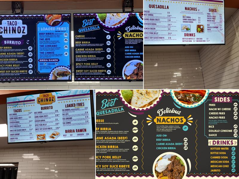 Taco Chinoz Menu