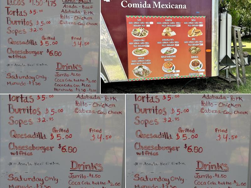 Cocina Zacatecas Menu