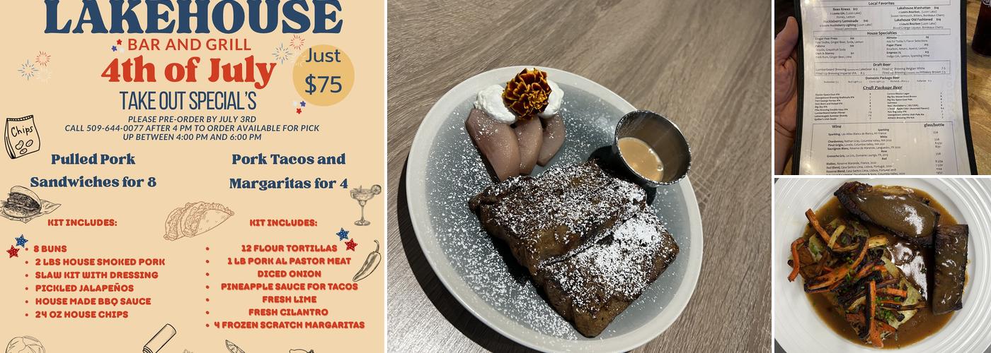 Lakehouse Bar and Grill Menu