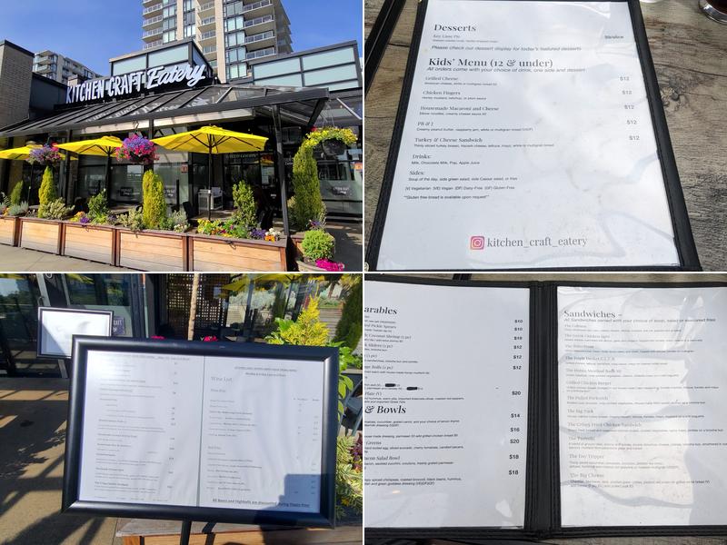 Kitchen Craft Eatery Menu